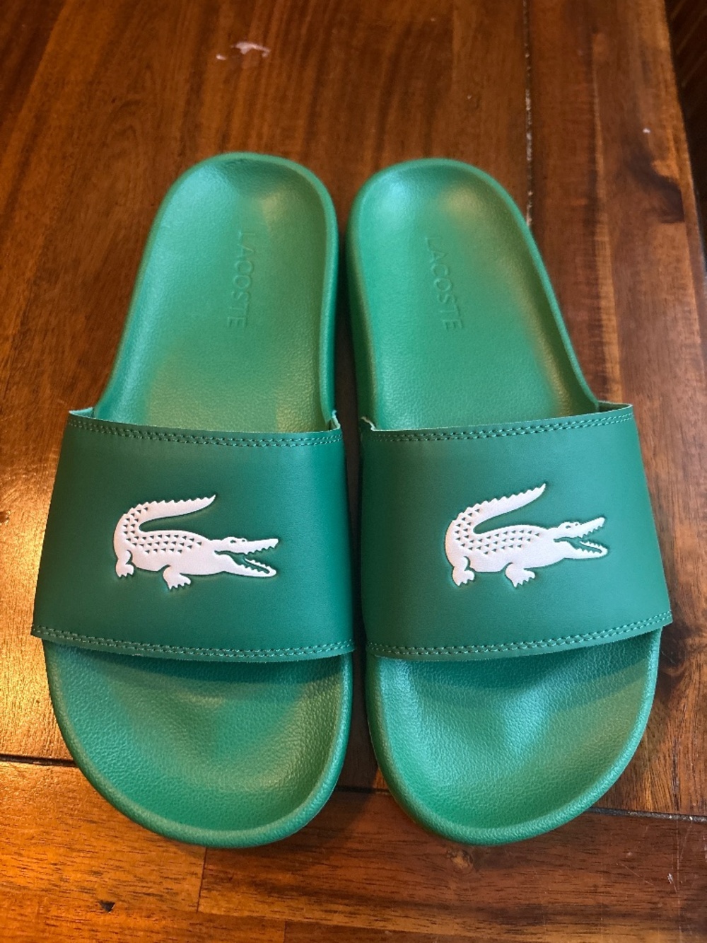Lacoste Slides Green Mens 10 New